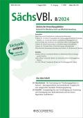 Cover: S&auml;chsische Verwaltungsbl&auml;tter: S&auml;chsVBl - Boorberg