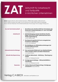 Abbildung von: ZAT - Zeitschrift für Arbeitsrecht und Tarifpolitik in kirchlichen Unternehmen - C.H.BECK