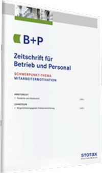 Enlarge image Cover: Zeitschrift für Betrieb und Personal (B+P) - Stollfuß