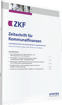 Abbildung von: Zeitschrift für Kommunalfinanzen (ZKF) - Stollfuß