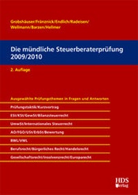 Abbildung von: Die mündliche Steuerberaterprüfung 2009/2010 - HDS