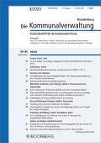 Abbildung von: Die Kommunalverwaltung Brandenburg - Boorberg
