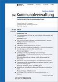 Abbildung von: Die Kommunalverwaltung Sachsen-Anhalt - Boorberg