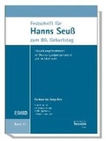Cover: Festschrift f&uuml;r Hanns Seu&szlig; zum 80. Geburtstag - Lexxion Verlagsgesellschaft