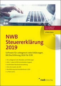 Abbildung von: NWB Steuererklärung 2019 - 1-Platz-Version - NWB