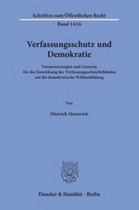 Abbildung von: Verfassungsschutz und Demokratie - Duncker & Humblot