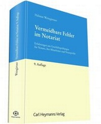 Enlarge image Cover: Vermeidbare Fehler im Notariat - Carl Heymanns Verlag
