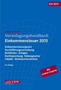 Abbildung von: Veranlagungshandbuch Einkommensteuer 2013: ESt 2013 - IDW