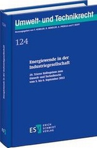 Abbildung von: Energiewende in der Industriegesellschaft - Erich Schmidt Verlag