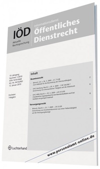 Abbildung von: Informationsdienst Öffentliches Dienstrecht - IÖD - Luchterhand