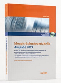 Abbildung von: Monats-Lohnsteuertabelle 2019 - Rehm
