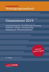 Abbildung von: Veranlagungshandbuch Umsatzsteuer 2019: USt 2019 - IDW
