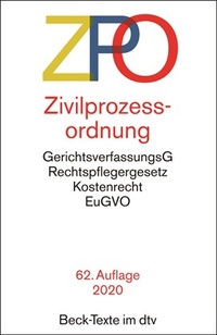 Abbildung von: Zivilprozessordnung: ZPO - dtv