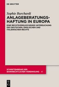 Abbildung von: Anlageberatungshaftung in Europa - De Gruyter