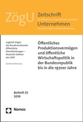 Cover: &Ouml;ffentliches Produktionsverm&ouml;gen und &ouml;ffentliche Wirtschaftspolitik in der Bundesrepublik bis in die 1970er Jahre - Nomos