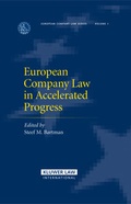 Cover: European Company Law in Accelerated Progress - Kluwer Law International
