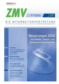 Abbildung von: ZMV - DIE MITARBEITERVERTRETUNG - KETTELER-VERLAG