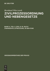 Abbildung von: Zivilprozessordnung und Nebengesetze - De Gruyter