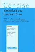 Cover: Concise International and European IP Law - Kluwer Law International