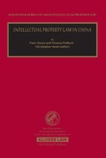Cover: Intellectual Property Law in China - Kluwer Law International