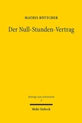 Abbildung von: Der Null-Stunden-Vertrag - Mohr Siebeck
