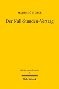 Cover: Der Null-Stunden-Vertrag - Mohr Siebeck