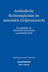 Abbildung von: Ausländische Rechtsimplantate im nationalen Zivilprozessrecht - Mohr Siebeck