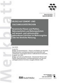 Abbildung von: Merkblatt Beläge auf Zement- und Calciumsulfatestrichen - Rudolf Müller Verlag