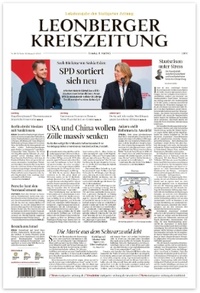 Bild vergrößern Bild: Leonberger Kreiszeitung - Leonberger Kreiszeitung
