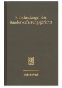 Abbildung von: Entscheidungen des Bundesverfassungsgerichts (BVerfGE) - Registerband 141-150 - Mohr Siebeck