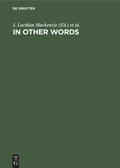 Cover: In Other Words - De Gruyter Mouton
