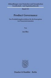 Abbildung von: Product Governance - Duncker & Humblot