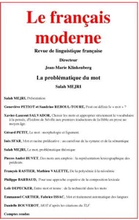 Enlarge image Cover: Francais Moderne - Conseil International de La Langue Francaise