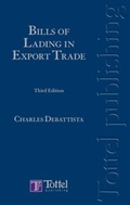 Cover: Bills of Lading in Export Trade - Tottel Publishing