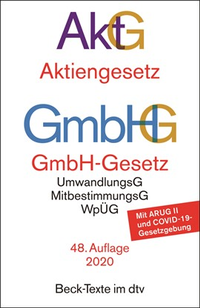 Abbildung von: Aktiengesetz, GmbH-Gesetz: AktG GmbHG - dtv