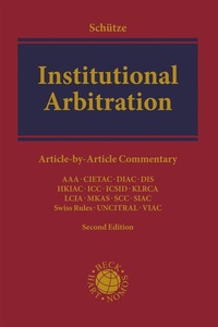 Abbildung von: Institutional Arbitration - Beck/Hart Publishing