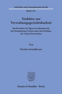 Abbildung von: Torhüter zur Verwaltungsgerichtsbarkeit - Duncker & Humblot