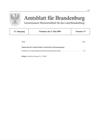 Abbildung von: Amtsblatt für Brandenburg - Brandenburgische Universitätsdruckerei u. V.-G. Potsdam