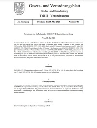Abbildung von: Gesetz- und Verordnungsblatt für das Land Brandenburg I + II - Brandenburgische Universitätsdruckerei u. V.-G. Potsdam