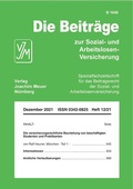Cover: Beitr&auml;ge zur Sozial- und Arbeitslosenversicherung - Verlag Joachim Meuer