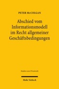 Bild: Abschied vom Informationsmodell im Recht allgemeiner Gesch&auml;ftsbedingungen - Mohr Siebeck