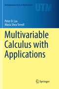 Cover: Multivariable Calculus with Applications - Springer