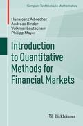 Cover: Introduction to Quantitative Methods for Financial Markets - Birkh&auml;user