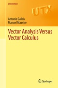 Cover: Vector Analysis Versus Vector Calculus - Springer