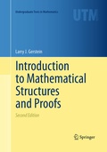 Cover: Introduction to Mathematical Structures and Proofs - Springer