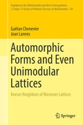 Cover: Automorphic Forms and Even Unimodular Lattices - Springer
