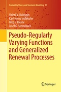 Cover: Pseudo-Regularly Varying Functions and Generalized Renewal Processes - Springer