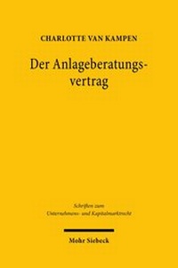 Abbildung von: Der Anlageberatungsvertrag - Mohr Siebeck