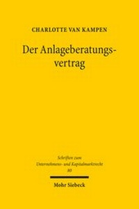 Abbildung von: Der Anlageberatungsvertrag - Mohr Siebeck