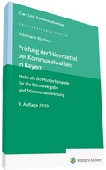 Cover: Pr&uuml;fung der Stimmzettel bei Kommunalwahlen in Bayern - Carl Link Verlag